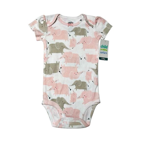 NWT Carter’s Elephant Bodysuit Size 6-9m - Picture 1 of 4